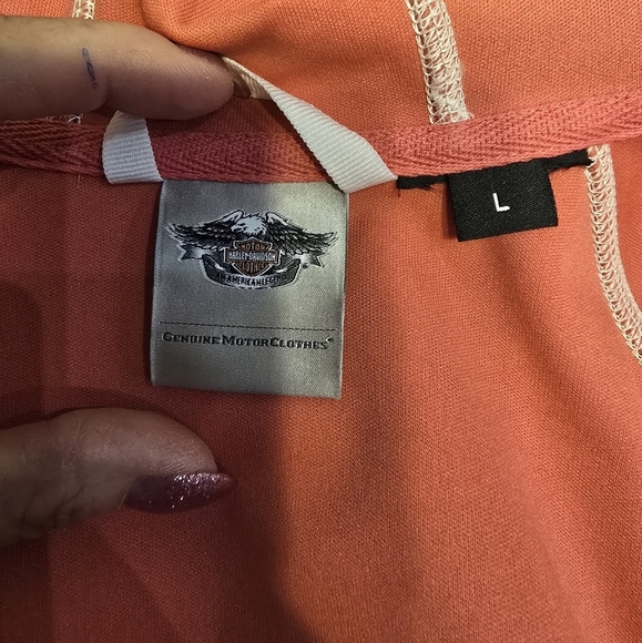 Harley-Davidson Coral Red Spinneret Windproof Soft Shell Jacket L - Picture 8 of 9